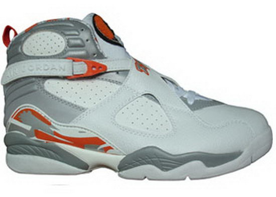 Air Jordan Retro 8 White Grey Orange Factory Store